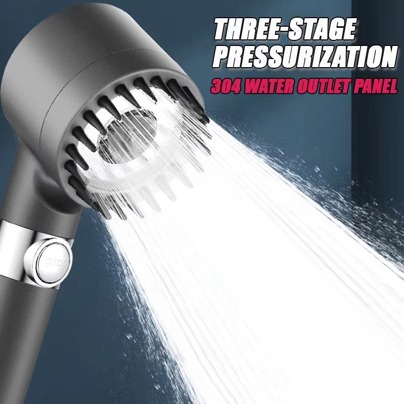 Transform Your Shower Experience! 💦✨ Discover the High-Pressure 3-Mode Filter Shower Head with Massage Brush – Your Ultimate Bathroom Upgrade!  #ShowerGoals #HomeSpa