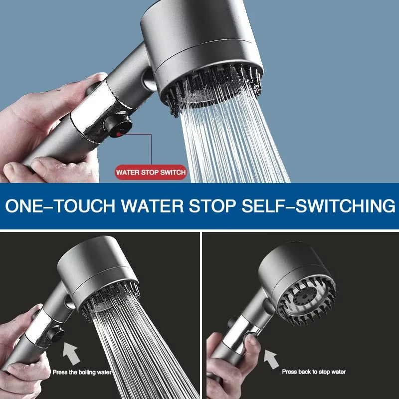 Transform Your Shower Experience! 💦✨ Discover the High-Pressure 3-Mode Filter Shower Head with Massage Brush – Your Ultimate Bathroom Upgrade!  #ShowerGoals #HomeSpa
