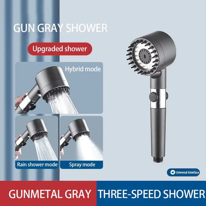 Transform Your Shower Experience! 💦✨ Discover the High-Pressure 3-Mode Filter Shower Head with Massage Brush – Your Ultimate Bathroom Upgrade!  #ShowerGoals #HomeSpa